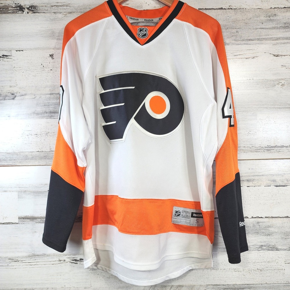 Reebok Philadelphia Flyers Lecavalier 40 Hockey Jersey Mens Small White Orange